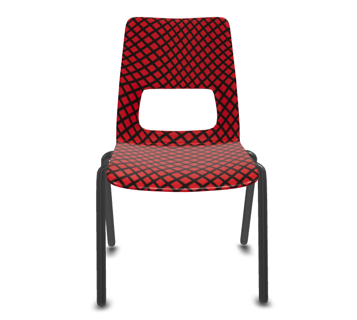 red_black_strip chair