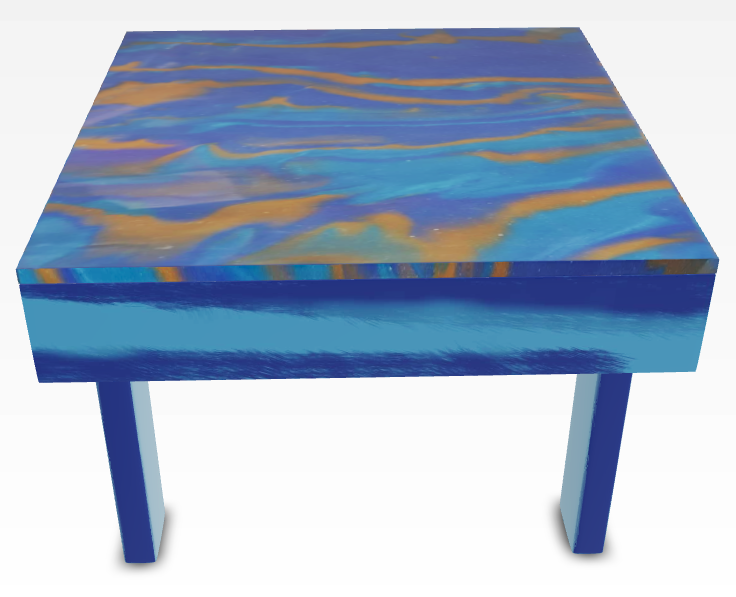 blue table